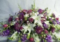 Lavender and White Casket Spray